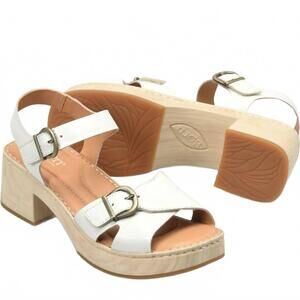 NEW BORN women's bella heeled sandal in white